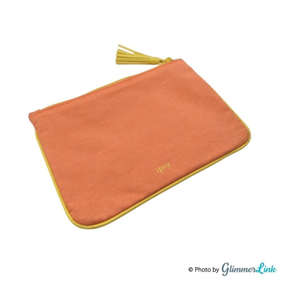 Ipsy Orange & Yellow Tassel Cosmetic Bag